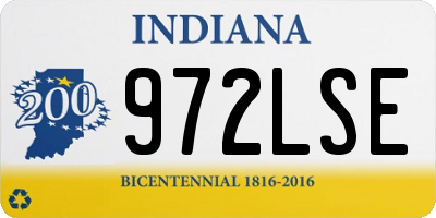 IN license plate 972LSE