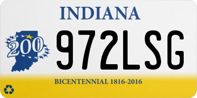 IN license plate 972LSG
