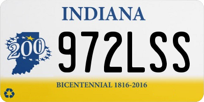 IN license plate 972LSS