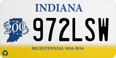 IN license plate 972LSW
