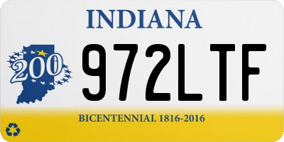 IN license plate 972LTF