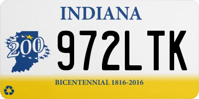 IN license plate 972LTK