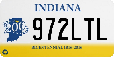 IN license plate 972LTL