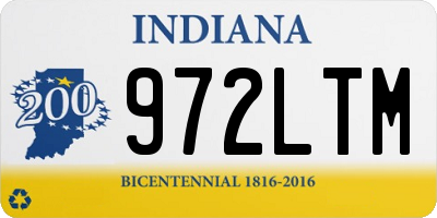 IN license plate 972LTM