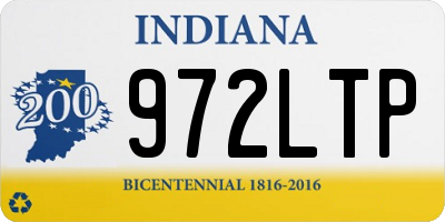 IN license plate 972LTP