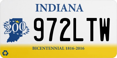 IN license plate 972LTW