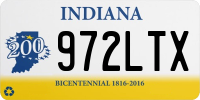 IN license plate 972LTX