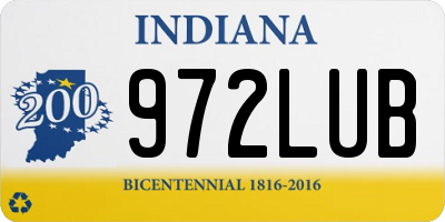 IN license plate 972LUB
