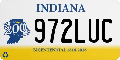 IN license plate 972LUC