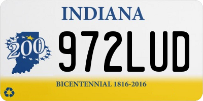 IN license plate 972LUD