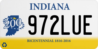 IN license plate 972LUE