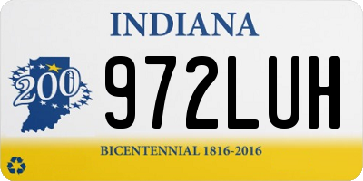 IN license plate 972LUH