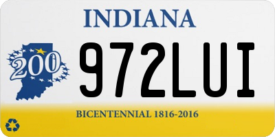 IN license plate 972LUI