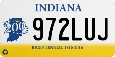 IN license plate 972LUJ
