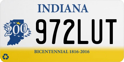 IN license plate 972LUT