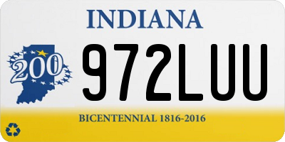 IN license plate 972LUU