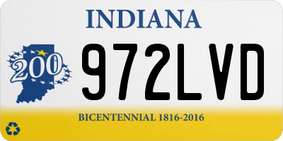 IN license plate 972LVD