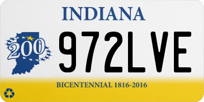 IN license plate 972LVE