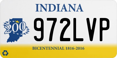 IN license plate 972LVP