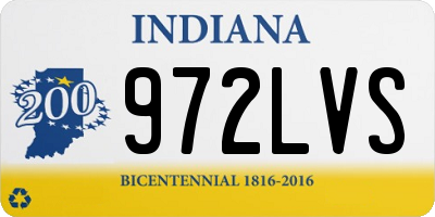 IN license plate 972LVS