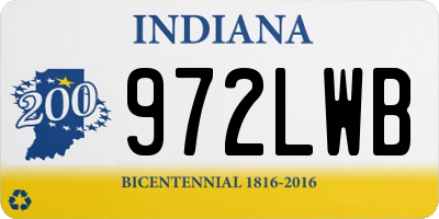 IN license plate 972LWB