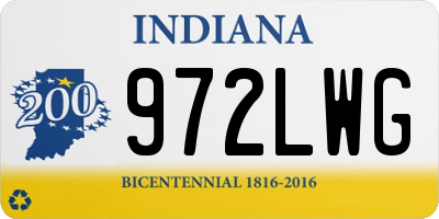 IN license plate 972LWG