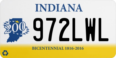 IN license plate 972LWL