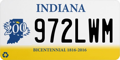 IN license plate 972LWM