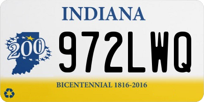 IN license plate 972LWQ
