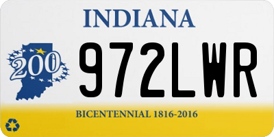 IN license plate 972LWR