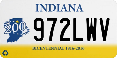 IN license plate 972LWV