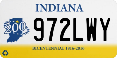 IN license plate 972LWY