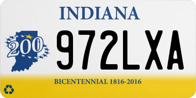IN license plate 972LXA