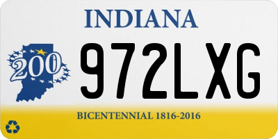 IN license plate 972LXG