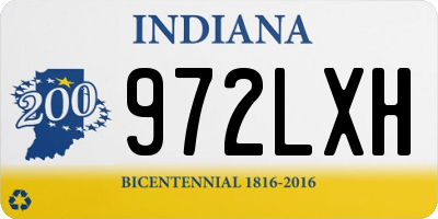 IN license plate 972LXH