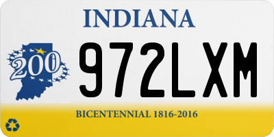 IN license plate 972LXM