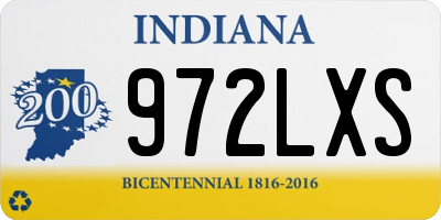 IN license plate 972LXS