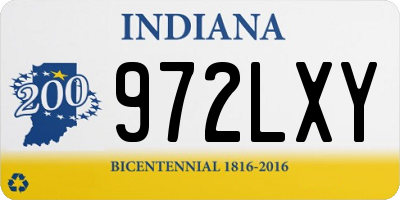 IN license plate 972LXY