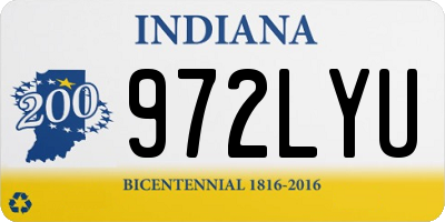 IN license plate 972LYU