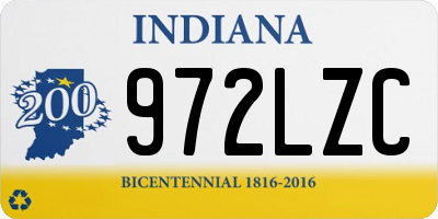 IN license plate 972LZC