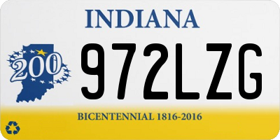 IN license plate 972LZG