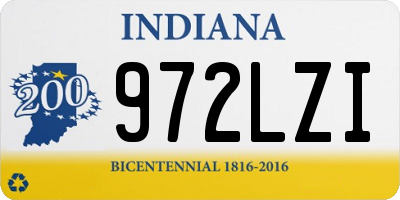 IN license plate 972LZI