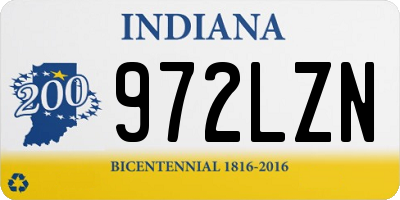 IN license plate 972LZN