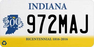 IN license plate 972MAJ