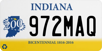 IN license plate 972MAQ