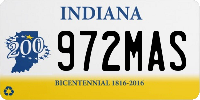 IN license plate 972MAS