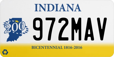IN license plate 972MAV