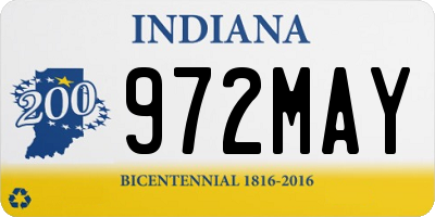 IN license plate 972MAY