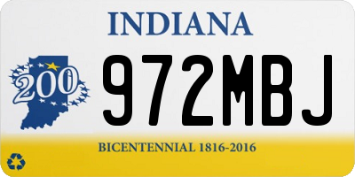 IN license plate 972MBJ