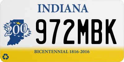 IN license plate 972MBK